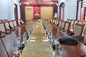 Lắp đặt hệ thống âm thanh hội thảo Hai Audio tại UBND huyện Vân Đồn